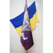 Флаг ДШВ 150х100см кабинетный сатен с бахромой