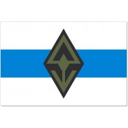 Прапор БСБ легіон Свобода Росії з новою емблемою