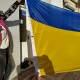 Флаг Украины флажная сетка 210х140см