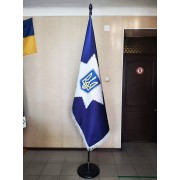 Флаг Национальной полиции Украины кабинетный