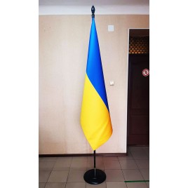 Прапор України 150х100см кабінетний сатен купольний без бахроми