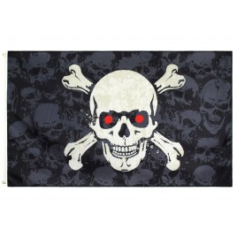 Піратський прапор Череп з кістками 90х150см