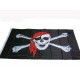 Піратський прапор Веселий Роджер з косинкою і серьгою