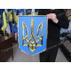 Герб Украины на стену золотой