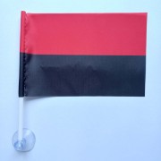 Прапор УПА червоно-чорний 15х10см на присосці