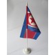 Прапор Північної Кореї КНДР на підставці