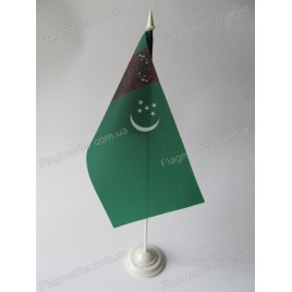 флаг Туркменистана на подставке