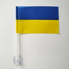 Флаг Украины 15х10см на присоске в автомобиль