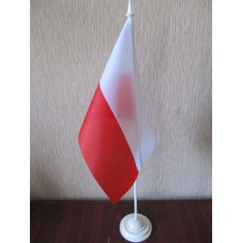 прапор Польщі на подставці