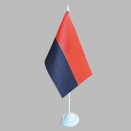Прапор червоно-чорний УПА настольний на підставці