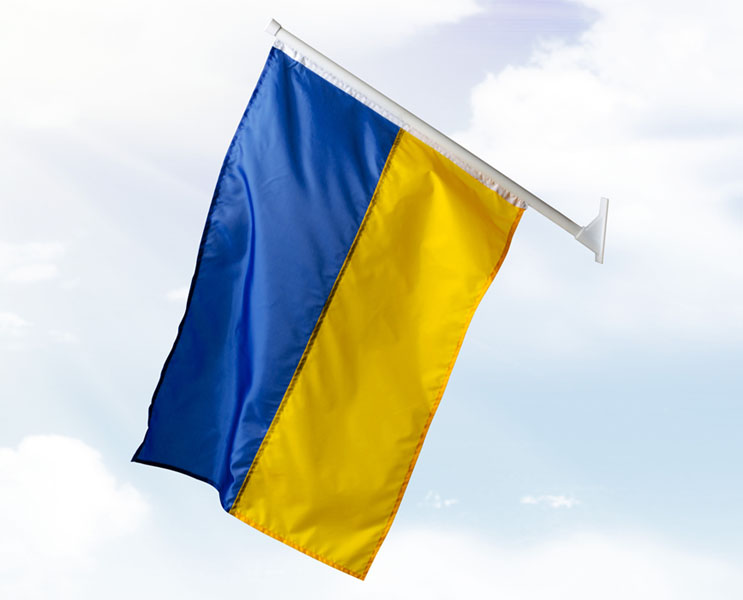 Флаг Украины фасадный