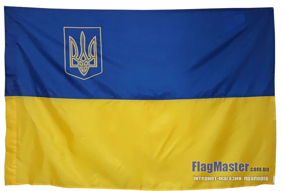 Флаг Украины с гербом